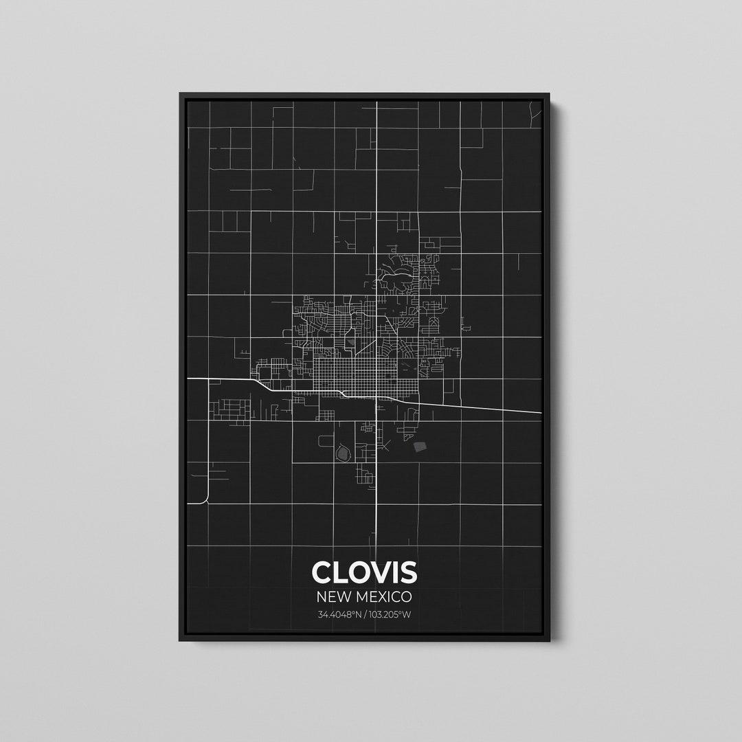 Clovis New Mexico City Map Poster Art, Map of Clovis, Poster City Map Art, City Map Poster Gift