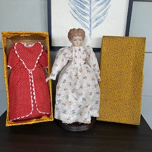Mark Farmer Jennie June Porcelain Doll with Additional Red Dress