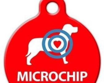 MICROCHIP ALERT Custom Dog Tag Art | Designer Dog Tags