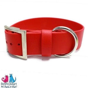 Handmade Extra Wide BioThane® Beta® Webbing Dog Collar | Heavy Duty BioThane® Dog Collar | Waterproof Dog Collar - Optional Rivet-On Tag