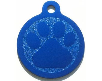 Paw Print Personalized Dog Tag Cat Tag | Paw Print Pet ID Tags | Paw Print Key Chain | Paw Print Name Tag