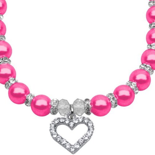 Heart and Pearl Dog Collar Necklace Pet Jewelry Pet Charms Etsy
