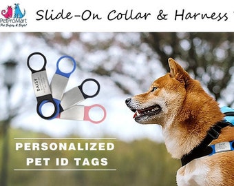 Personalized Slide-On Dog ID Tag – Silent Stainless Steel, Secure Fit