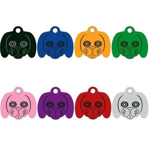 Dog Face Design Pet ID Tag | Personalized Engraved Premium Aluminum Pet ID Tags | Dog Tags Cat Tags