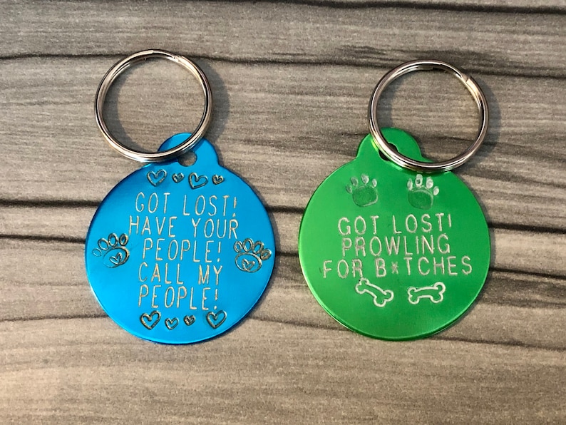 Funny Sayings Pet ID Tags Etsy