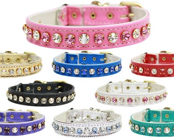 Deluxe Cat Breakaway Safety Collar with Crystals, Hand Made in USA