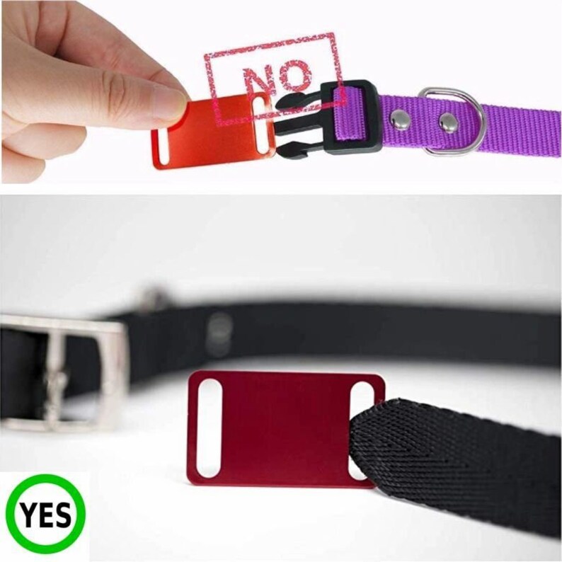 Slide on Pet ID Tag for Dog Collars Personalized Engraved Etsy