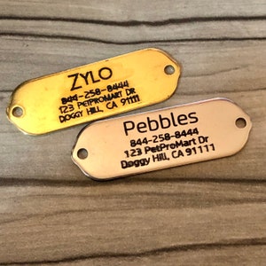 Personalized Engraved Rivet-On Tags for Dogs and Cat Collars