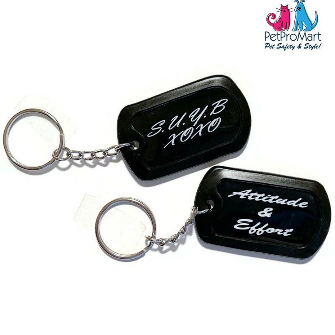 Scratch Resistant Military Style Dog Tag With Silencer Dog Tag Key