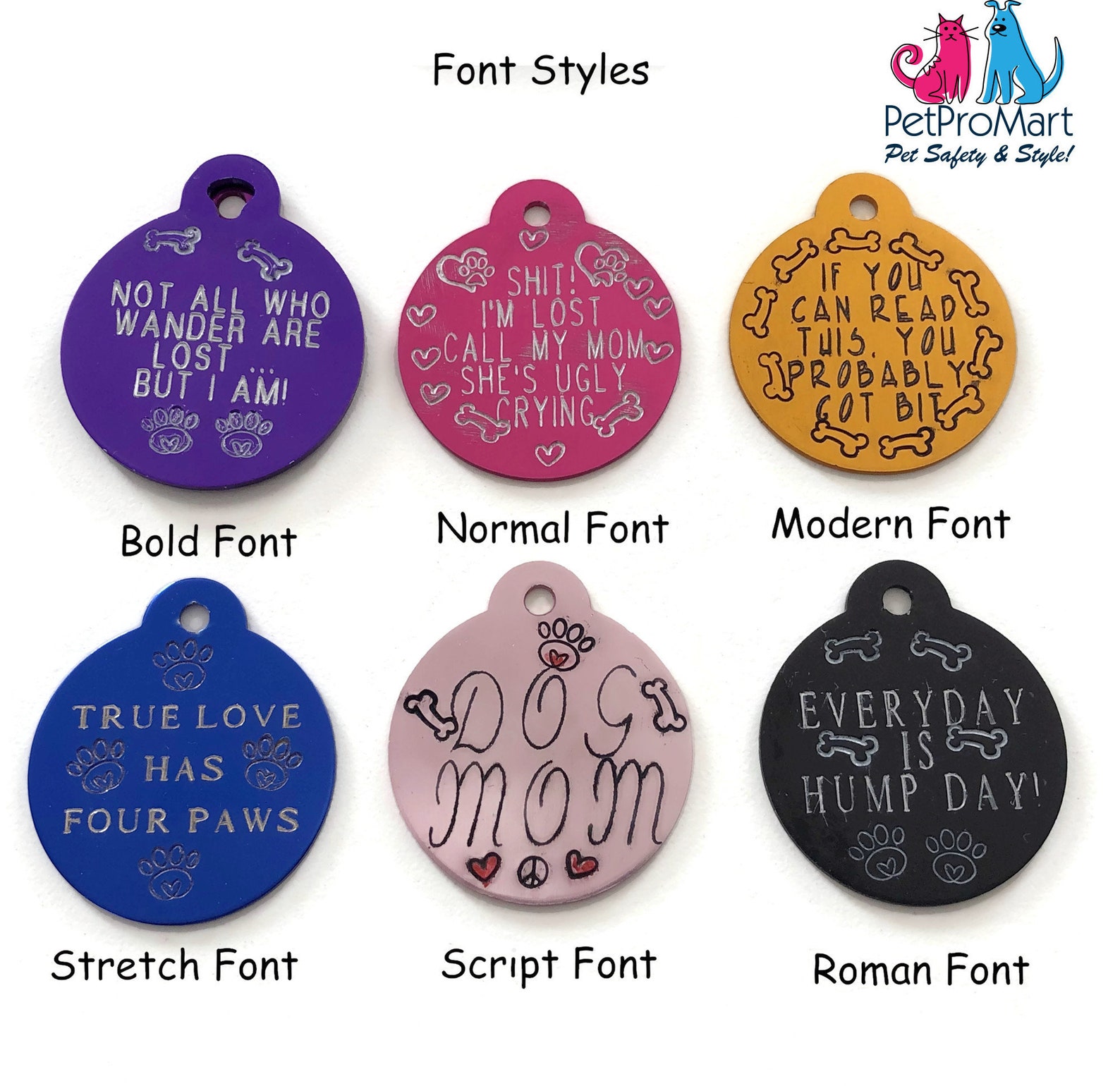 Funny Sayings Pet ID Tags Etsy