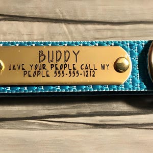 Geen jingle – messing identificatieplaatje voor huisdieren | Aangepast gegraveerd kraaglabel