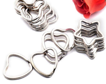 Mouse, Star, and Heart Shape Key Ring or Pet Tag Fastener | 3 piece Lot