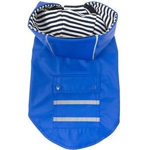Pet Raincoat Slicker with Striped Lining
