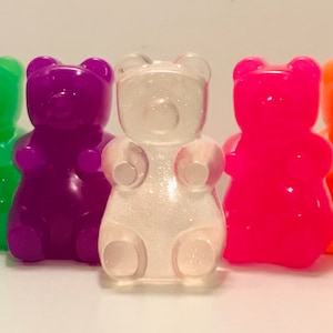Neon Glitter Gummy Bear Soap