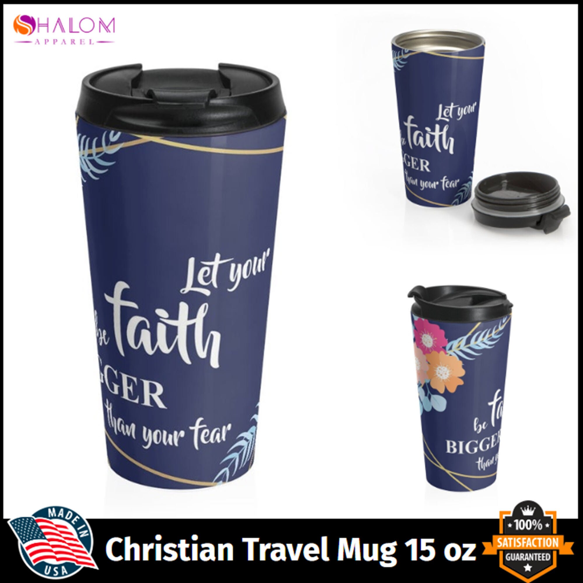 Christian Mugs for Cars, Double Walled Coffee Mugs, Stainless Steel Coffee  Mug, Travel Coffee Mug, Be Your True Self Travel Cup With Lid 