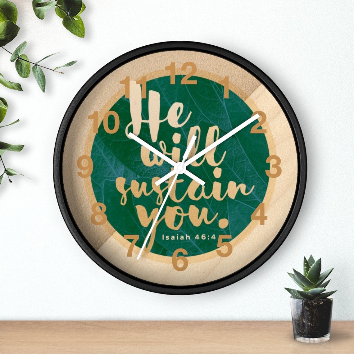 Christian Wall Clock, Scripture Wall Clock, Christian Decor, Home Decor