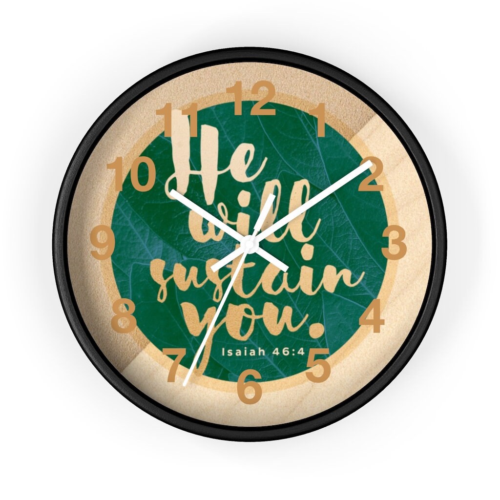 Christian Wall Clock, Scripture Wall Clock, Christian Decor, Home Decor