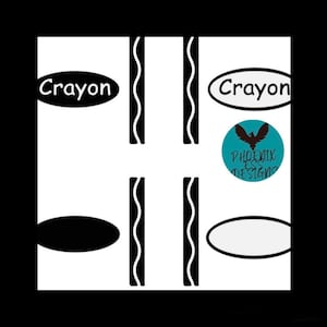 Instant Download Crayon Wrapper SVG PNG Digital Cut File 1 Layer