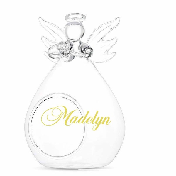 Personalized Engraved Angel Tea Light Holder Ornament - Infant Loss, Miscarriage, Stillbirth, Child Loss, Pregnancy Loss