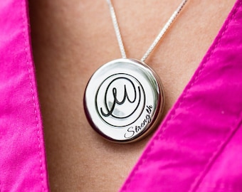 Memorial Locket Necklace – Sterling Silver / Stainless Steel Sympathy Gift for Loss, Death, and Bereavement