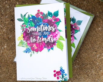 Sympathy Card with Reflection Journal, Bereavement Gift