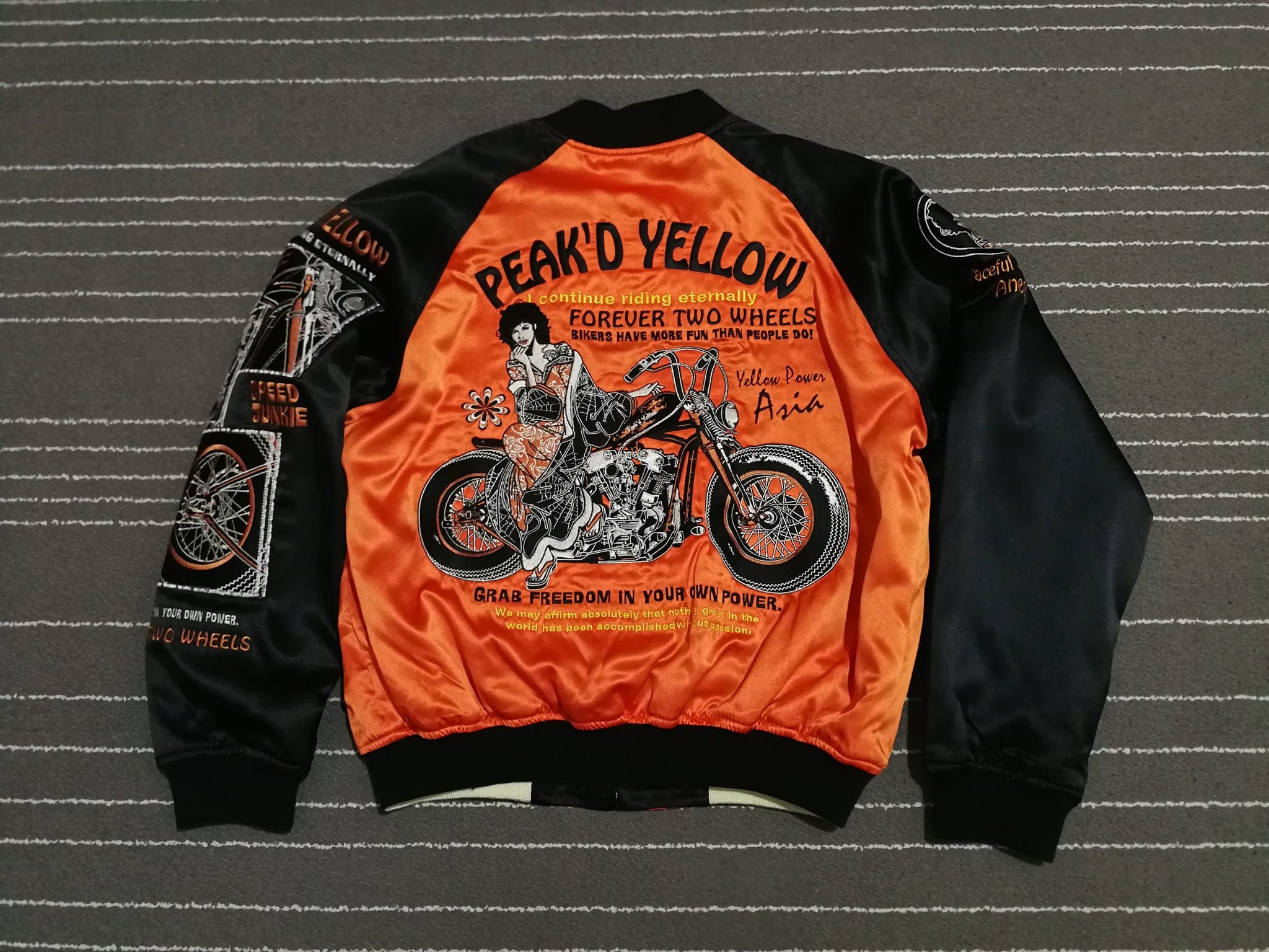 RARE Peak'd Yellow Speed Junkie Sukajan S - Etsy
