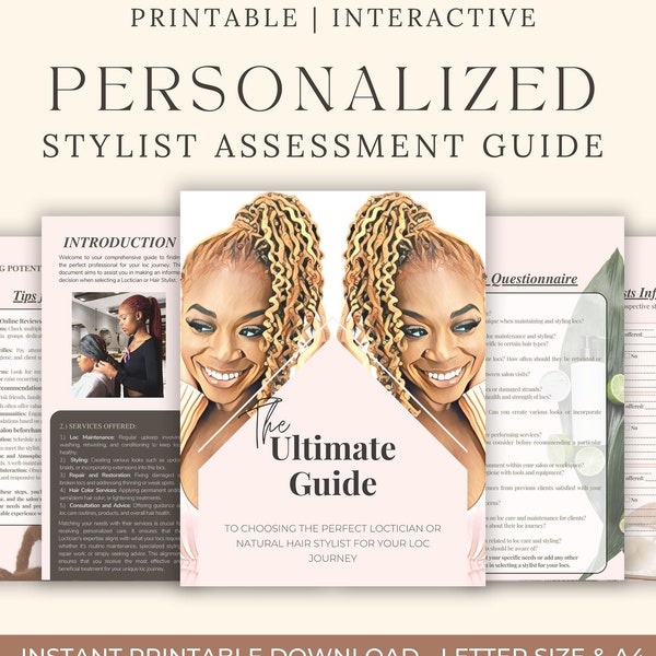 Loctician and Hair Stylist e book pdf Selection Assessment, Dread Locs Custom Checklist Handbook, Loc Hair Care Interactive Training Manual