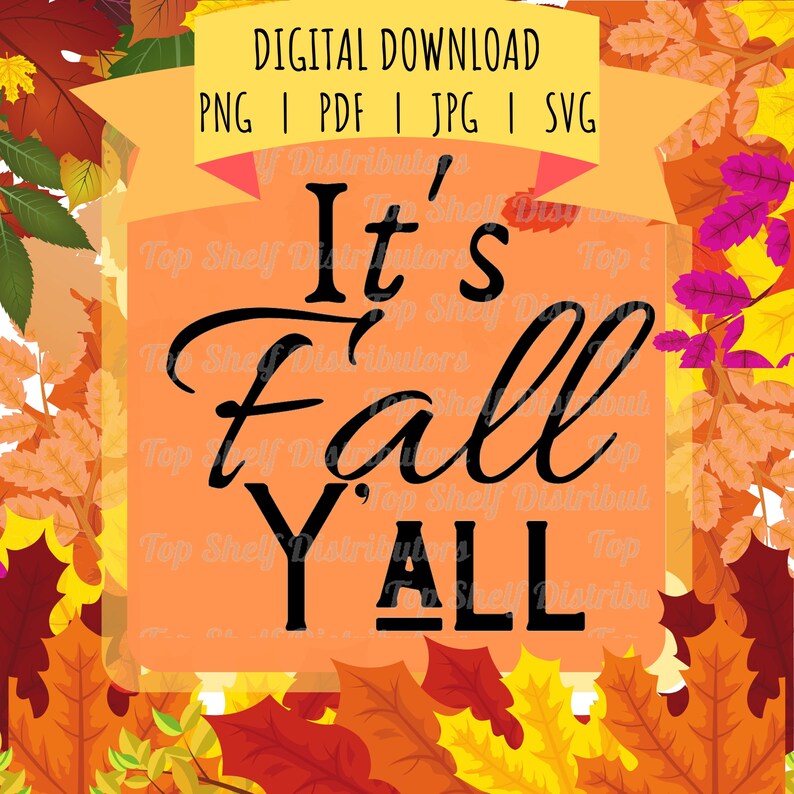 It's Fall Y'all Digital Instant Printable Download 4 - Etsy