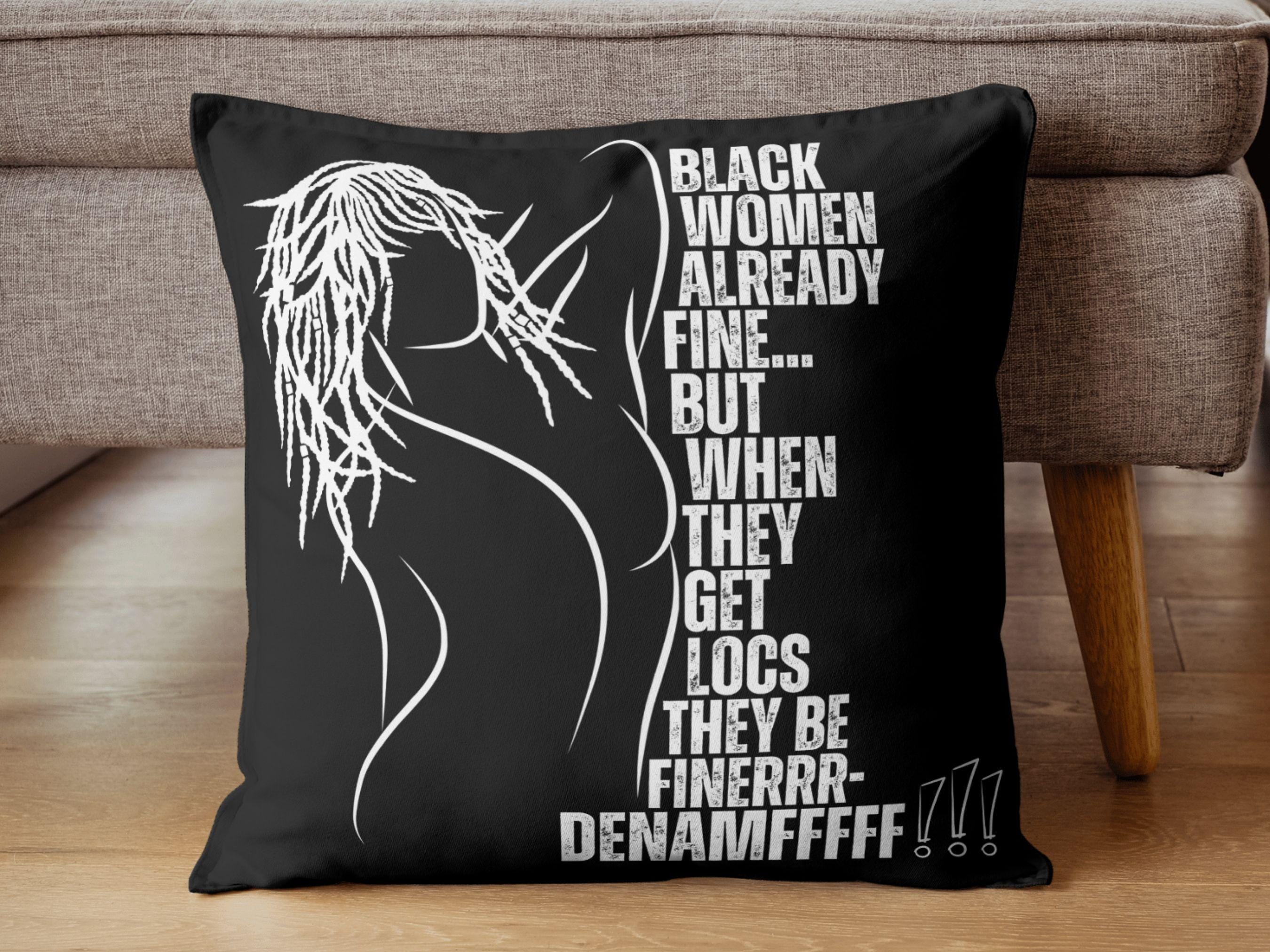 Black Women Fine with Locs Wall Art Printable | Funny Loc Quote PNG SVG PDF | Abstract Loc Queen Line Art | Digital Wall Decor 5x7 to 16x20