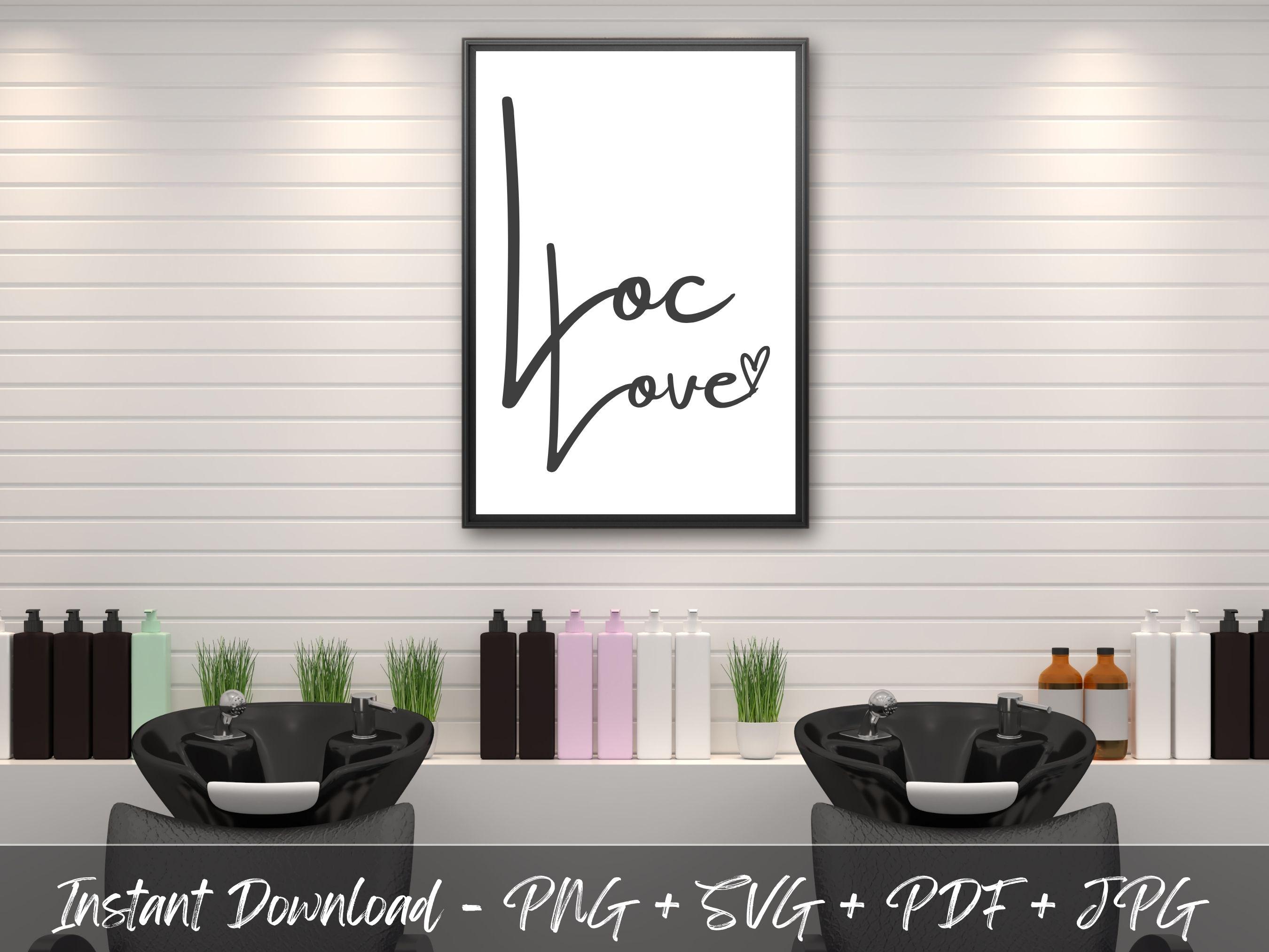Loc Love SVG PNG JPG Pdf | Natural Hair Shirt Design | Afro Printable Art | Dreadlocks Clipart | Afrocentric Wall Art | Black Girl Clipart