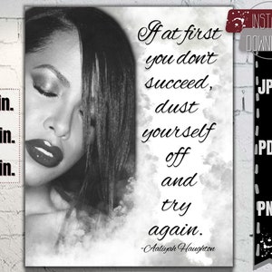 Aaliyah Png Picture With Song Lyrics Print Wall Art Decor For Home Printable Gift Music Lovers Shirt Design Sublimation Photo; music icons