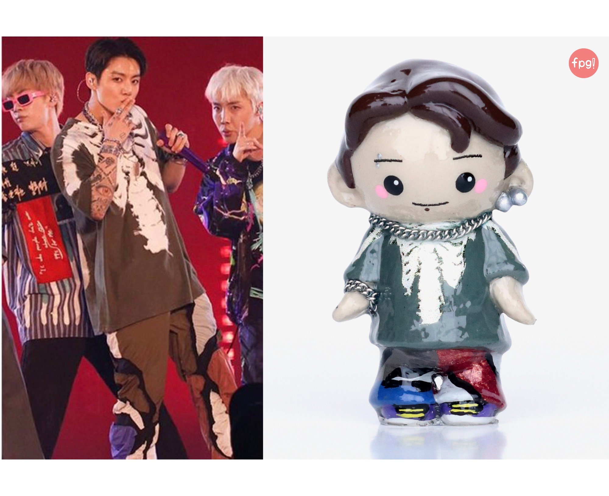 BTS Jungkook skeleton Shirt Figurine 