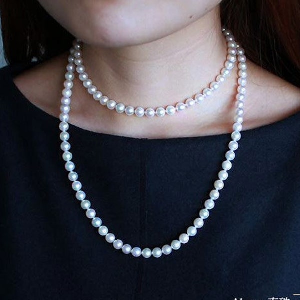 Long Pearl Necklace main image 0
