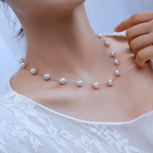 pearl necklace, akoya pearls, 18k gold, akoya necklace, pendant necklace, pearl choker, anniversary gifts,gifts for mom, birthstone necklace