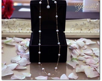 baby pearls, pearl necklace, akoya pearls, 18k gold, pearls, pink pearl necklace, real pearls, necklaces for women, birthstone necklace