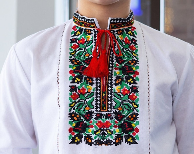 Embroidered Vyshyvanka Shirt for Boys | Ukrainian Embroidery Shirt | Traditional Ukrainian Style Gift in Stock in USA | Вишиванка у США (24)