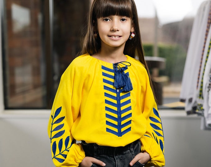 Embroidered Vyshyvanka Blouse for Girls | Ukrainian Embroidery Shirt | Traditional Ukrainian Style in Stock in USA | Вишиванка у США (10)