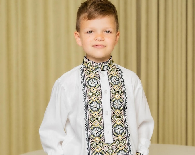 Boys' Embroidered Vyshyvanka Shirt | Traditional Ukrainian Style in USA