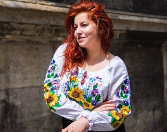 Ukrainian Embroidered Blouse for Women | Ethno Vintage Women's Vyshyvanka Shirt | Sorochka Vyshyta | Vyshyvanka Gift USA | Вишиванка (94)