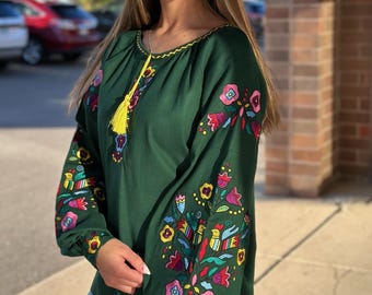 Ukrainian Embroidered Blouse for Women | Ethno Vintage Women's Vyshyvanka Shirt | Sorochka Vyshyta | Vyshyvanka Gift USA | Вишиванка (47)