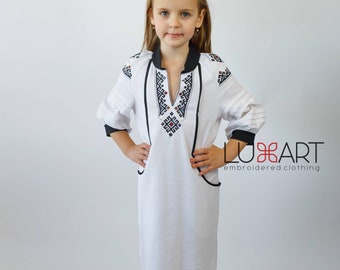 Embroidered Vyshyvanka Dress for Girls | Ukrainian Embroidery Dress | Traditional Ukrainian Style in Stock in USA | Вишиванка у США (1)
