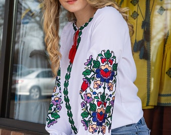 Ukrainian Embroidered Blouse for Women | Ethno Vintage Women's Vyshyvanka Shirt | Sorochka Vyshyta | Vyshyvanka Gift USA | Вишиванка (64)