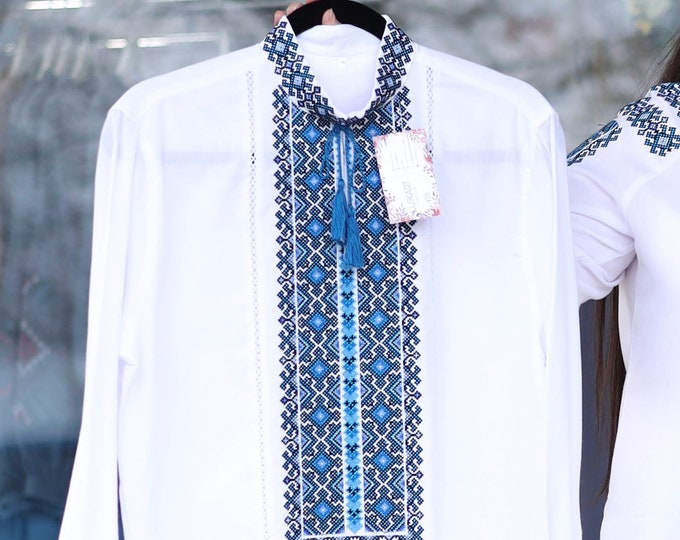 Ukrainian Vyshyvanka | Men's Embroidered Shirt | Вишиванка | Ukraine Vintage Sorochka Gift for Him | Handmade Ukrainian Clothing (84)