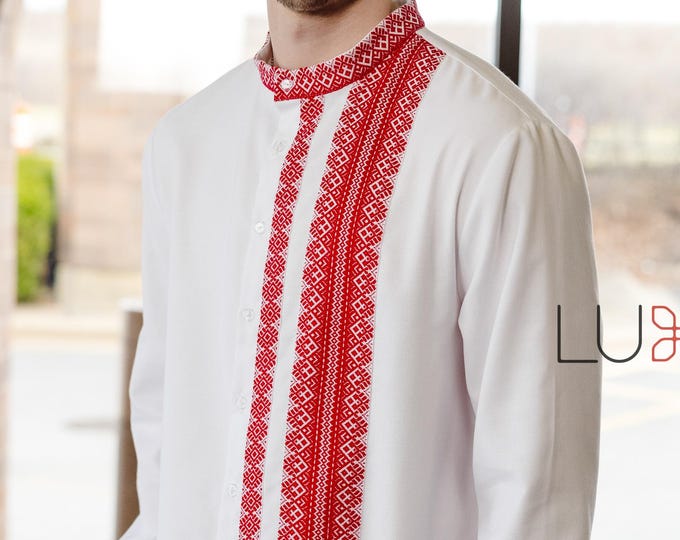 Ukrainian Vyshyvanka | Men's Embroidered Shirt | Вишиванка | Ukraine Vintage Sorochka Gift for Him | Handmade Ukrainian Clothing (11)