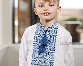 Embroidered Vyshyvanka Shirt for Boys | Ukrainian Embroidery Shirt | Traditional Ukrainian Style Gift in Stock in USA | Вишиванка у США (33)