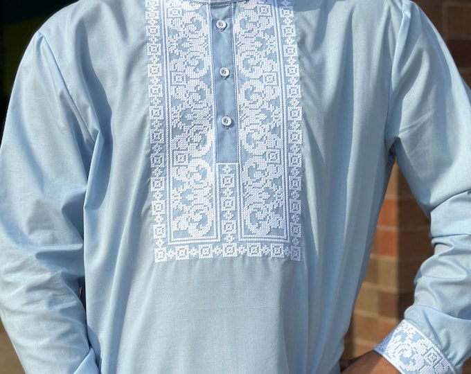 Ukrainian Vyshyvanka | Men's Embroidered Shirt | Вишиванка | Ukraine Vintage Sorochka Gift for Him | Handmade Ukrainian Clothing (76)