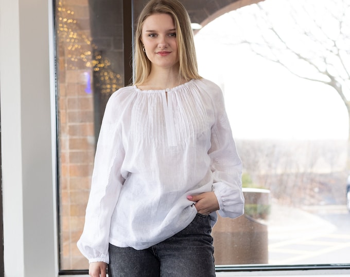 Ukrainian Embroidered Blouse for Women | Ethno Vintage Women's Vyshyvanka Shirt | Sorochka Vyshyta | Vyshyvanka Gift USA | Вишиванка (91)