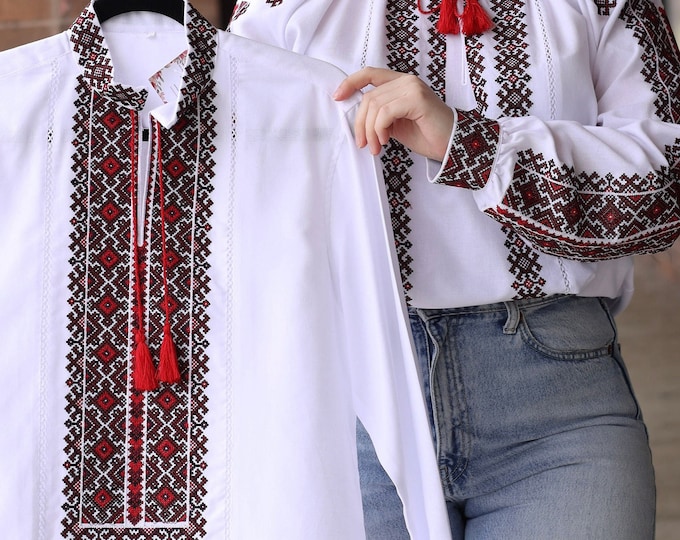 Vyshyvanka for Man Ukrainian Vyshyvanka Ukraine Sorochka Ukrainian Vyshyvanka Embrodered Shirt Ethno Vintage Embroidered Clothing