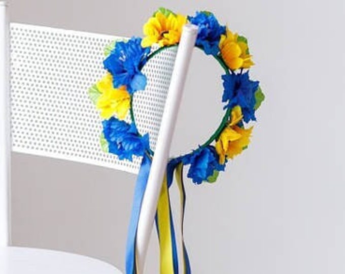 Handmade Ukrainian Flower Crown | Vinok | Вінок | Floral Wreath Headband | Hair Accessory Gift for Her or Girl | Boho Festival Style (7)