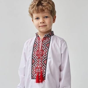 Embroidered Vyshyvanka Shirt for Boys | Ukrainian Embroidery Shirt | Traditional Ukrainian Style Gift in Stock in USA | Вишиванка у США (19)